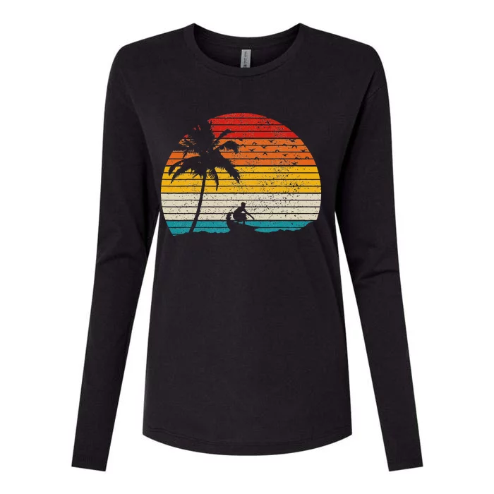 Vintage Surfer Retro Surfing Beach Surf Womens Cotton Relaxed Long Sleeve T-Shirt