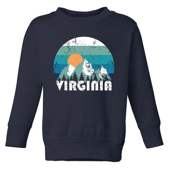 Virginia State Retro Vintage Toddler Sweatshirt