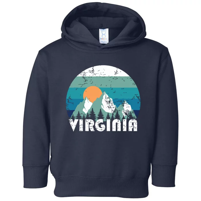 Virginia State Retro Vintage Toddler Hoodie