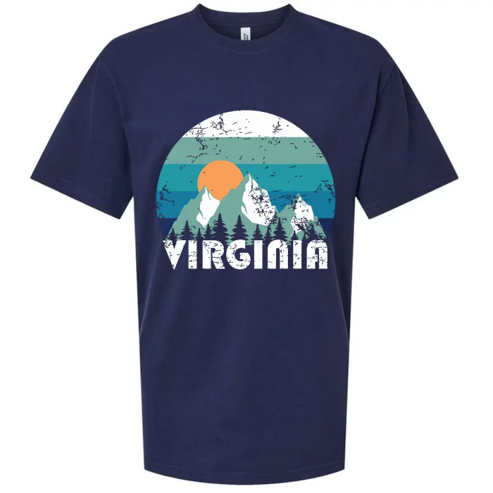 Virginia State Retro Vintage Sueded Cloud Jersey T-Shirt