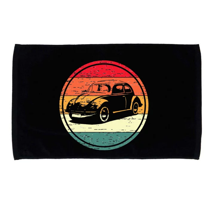 Vintage Sun Retro Sunset Tuning Beetle Car Vintage Car Microfiber Hand Towel