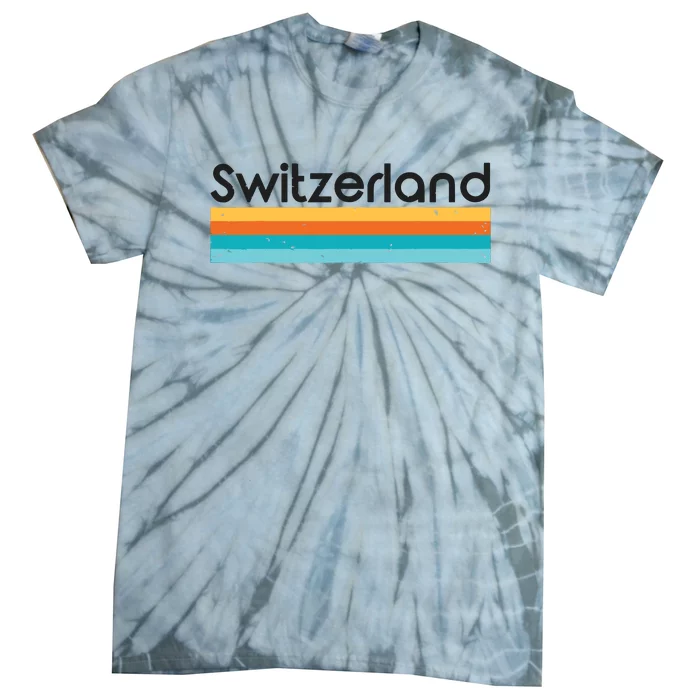 Vintage Switzerland Retro Design Tie-Dye T-Shirt