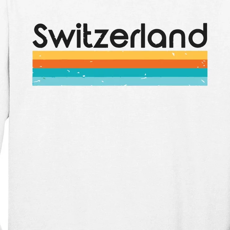 Vintage Switzerland Retro Design Tall Long Sleeve T-Shirt