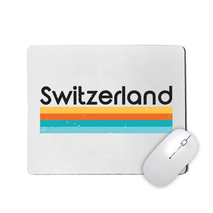 Vintage Switzerland Retro Design Mousepad