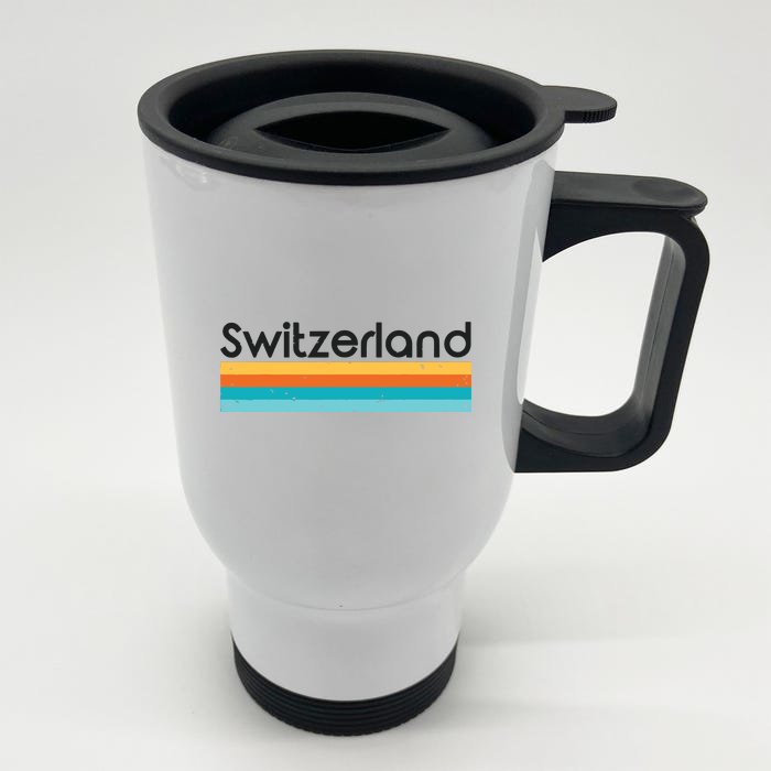 Vintage Switzerland Retro Design Front & Back Stainless Steel Travel Mug