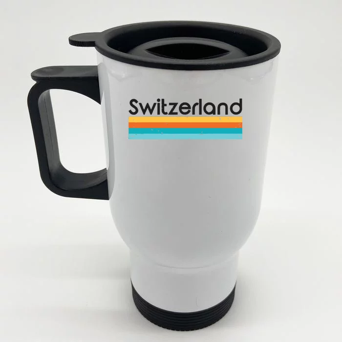 Vintage Switzerland Retro Design Front & Back Stainless Steel Travel Mug