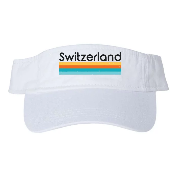 Vintage Switzerland Retro Design Valucap Bio-Washed Visor