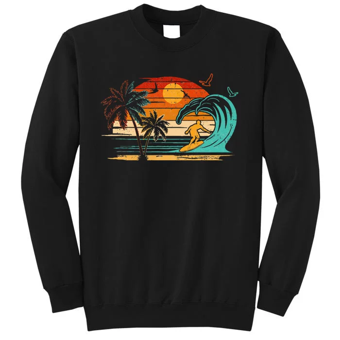 Vintage Surfer Retro Surfing Beach Surf Sweatshirt