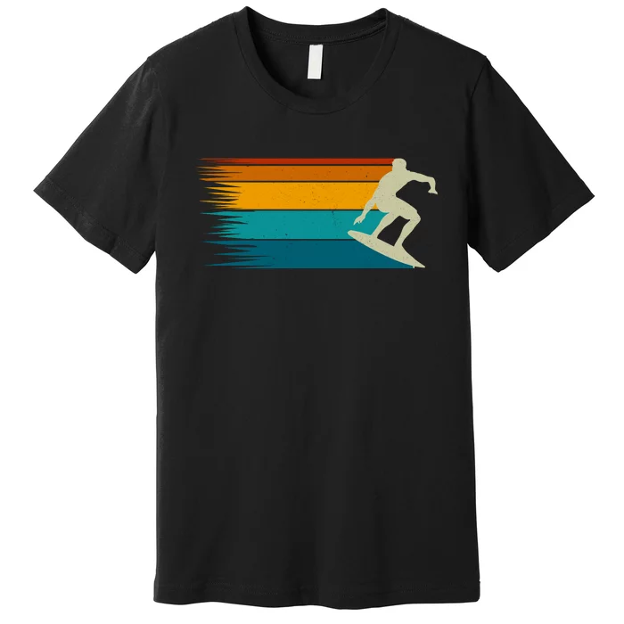 Vintage Surfer Retro Surfing Beach Surf Premium T-Shirt