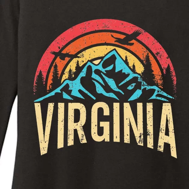 Virginia State Retro Virginia Womens CVC Long Sleeve Shirt