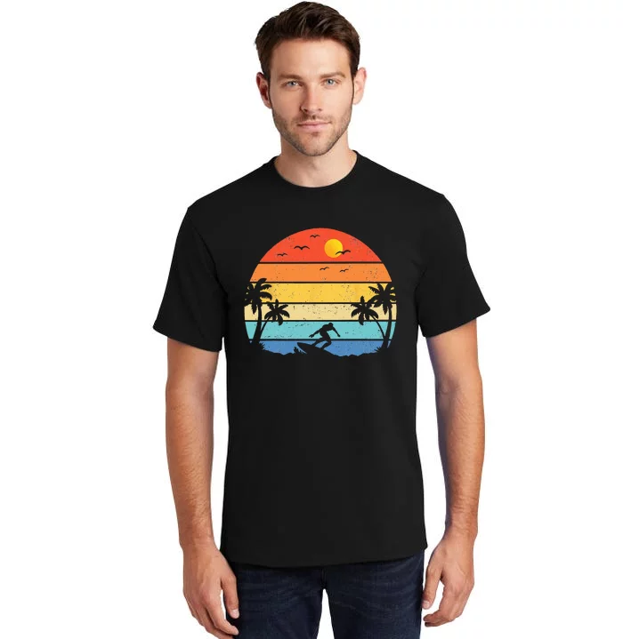 Vintage Surfer Retro Surfing Beach Surf Tall T-Shirt