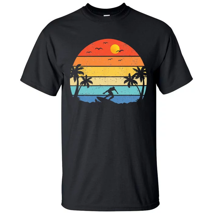 Vintage Surfer Retro Surfing Beach Surf Tall T-Shirt