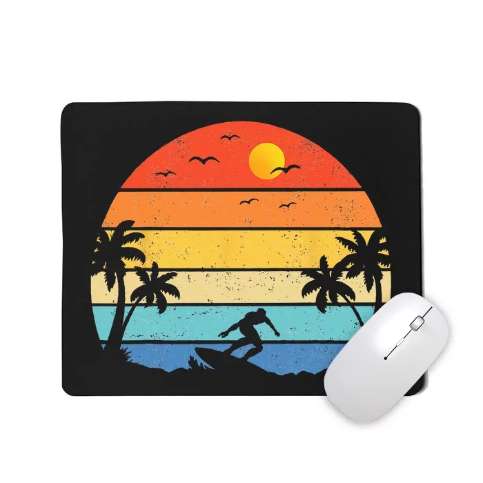 Vintage Surfer Retro Surfing Beach Surf Mousepad