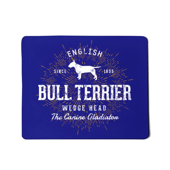 Vintage Style Retro Bull Terrier Gift Mousepad