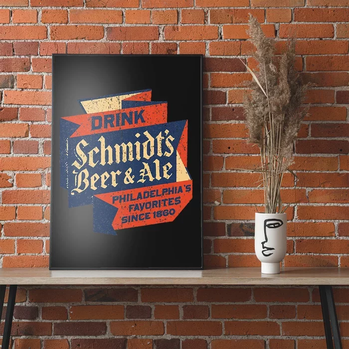 Vintage SchmidtS Retro Defunct Beer And Ale Poster