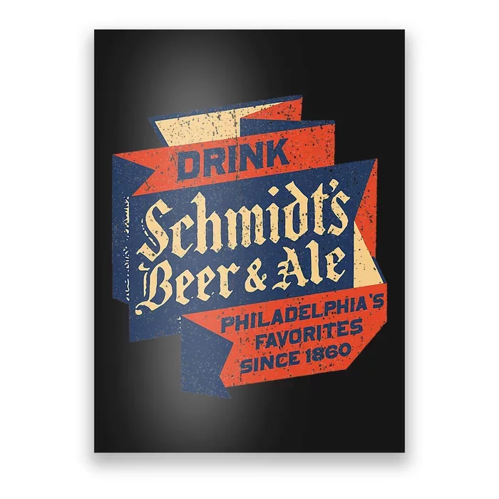 Vintage SchmidtS Retro Defunct Beer And Ale Poster