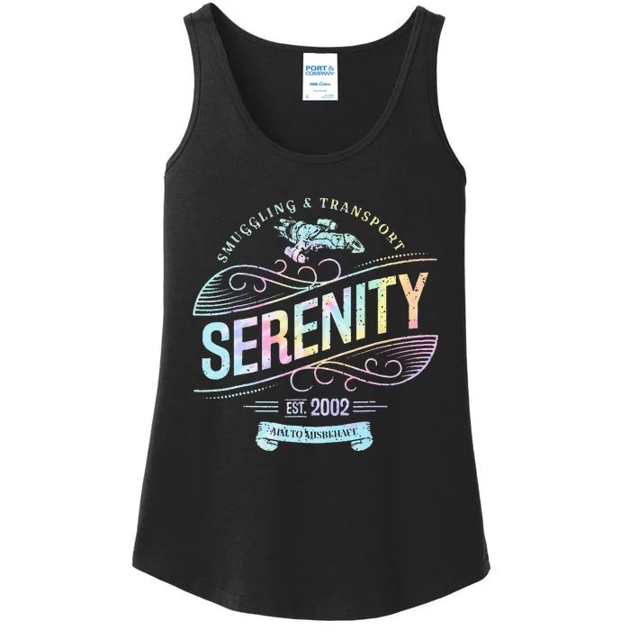 Vintage Serenity Smuggling And Transport Firefly Tie Dye Ladies Essential Tank