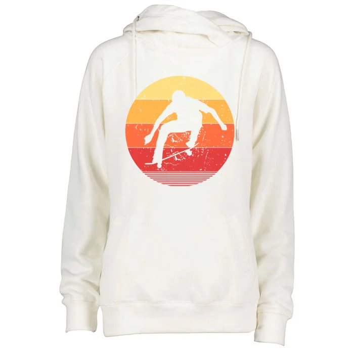 Vintage Skate Skateboarding For Skateboarder Cute Gift Womens Funnel Neck Pullover Hood