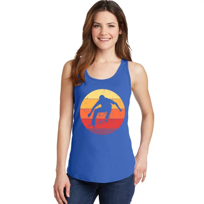 Vintage Skate Skateboarding For Skateboarder Cute Gift Ladies Essential Tank