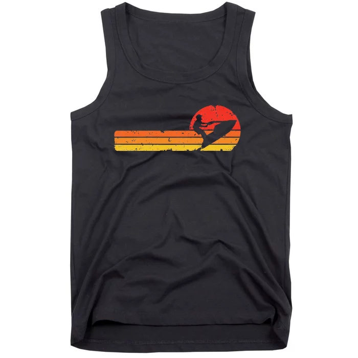 Vintage Standup Sunset Jetski Rider Tank Top