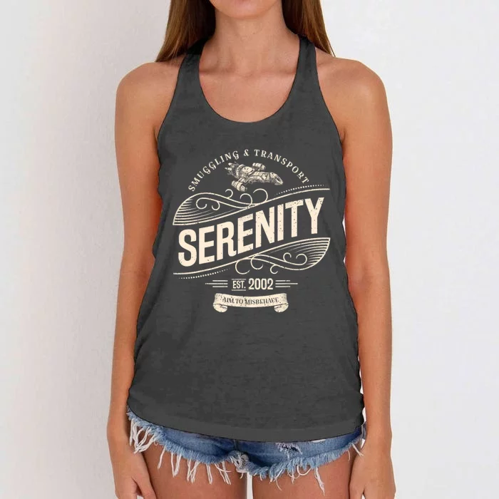 Vintage Serenity Smuggling And Transport Firefly Women's Knotted Racerback Tank