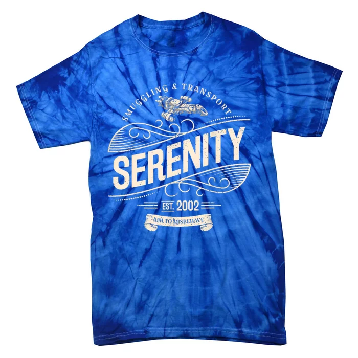 Vintage Serenity Smuggling And Transport Firefly Tie-Dye T-Shirt