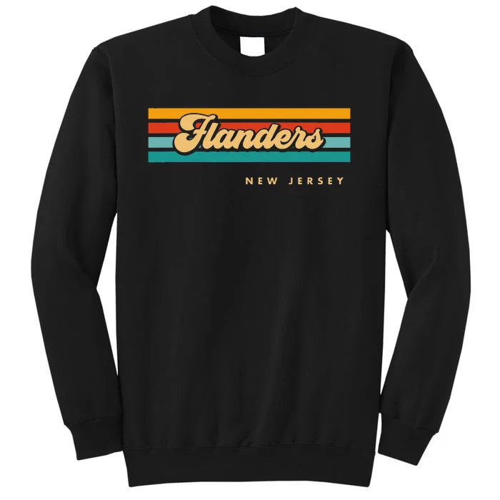 Vintage Sunset Stripes Flanders New Jersey Tall Sweatshirt