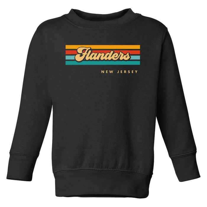 Vintage Sunset Stripes Flanders New Jersey Toddler Sweatshirt