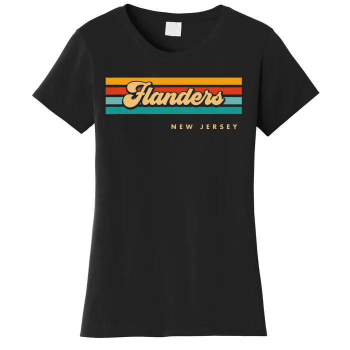 Vintage Sunset Stripes Flanders New Jersey Women's T-Shirt