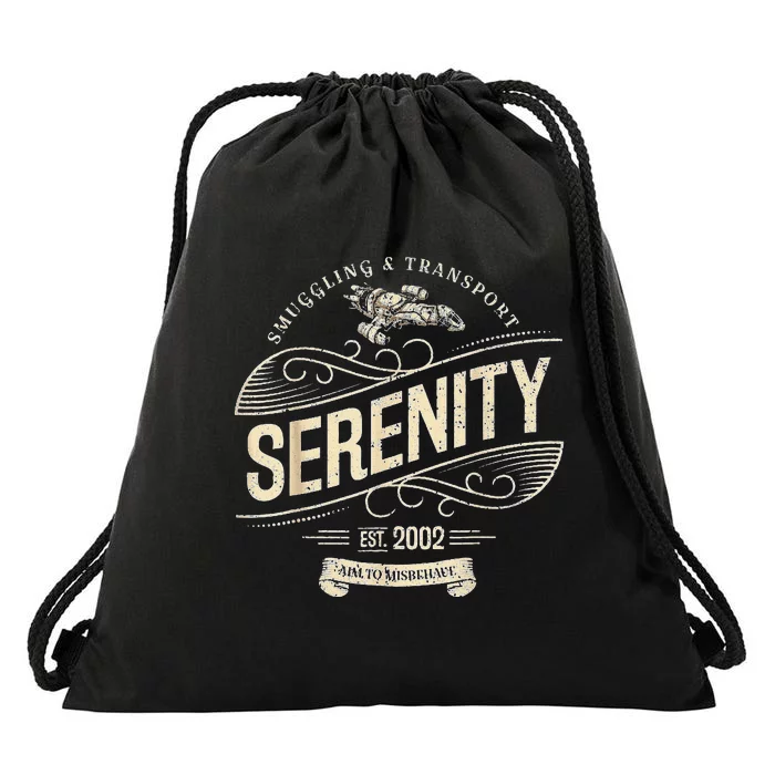 Vintage Serenity Smuggling And Transport Firefly Drawstring Bag