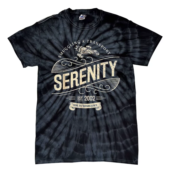 Vintage Serenity Smuggling And Transport Firefly Tie-Dye T-Shirt