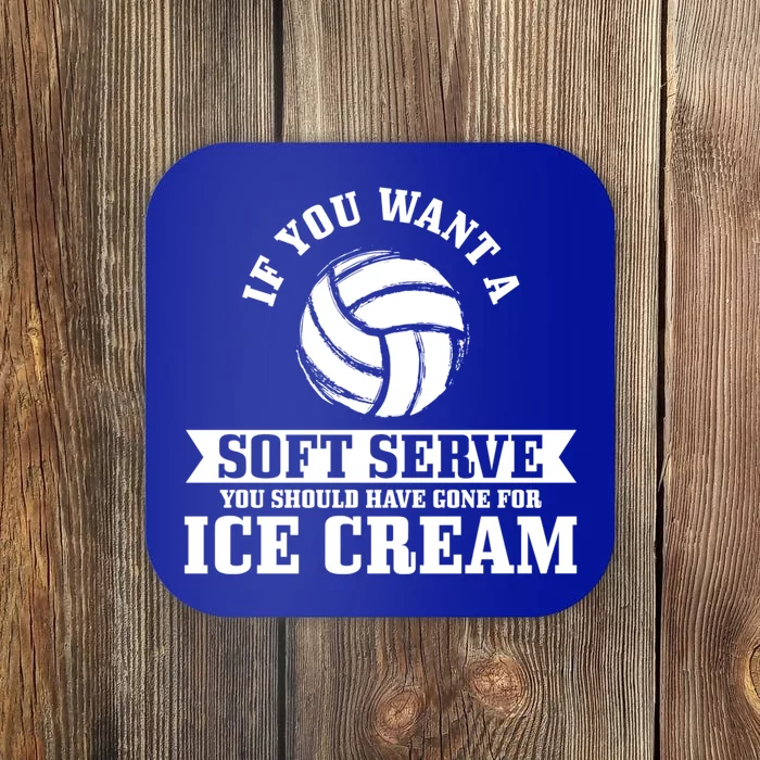 Volleyball Soft Serve Ice Cream Funny Volleyball Player Gift Coaster