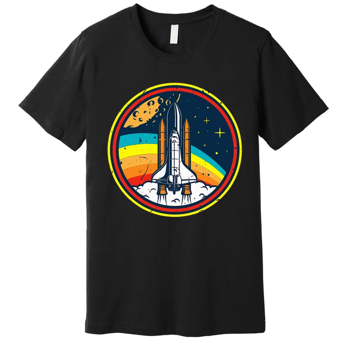 Vintage Space Shuttle Space Lover & Astronomy Stargazer Premium T-Shirt