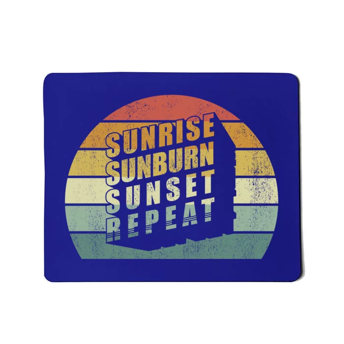 Vintage Sunrise Sunburn Sunset Repeat Country Music Summer Gift Mousepad