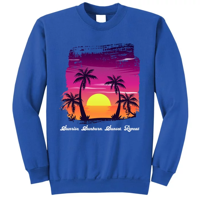 Vintage Sunset Sunrise Sunburn Sunset Repeat Summer Beach Gift Sweatshirt