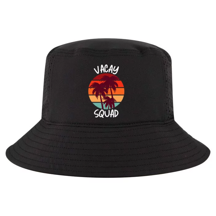 Vacay Squad Summer Vacation Family Friends Trip Palm Trees Cool Comfort Performance Bucket Hat