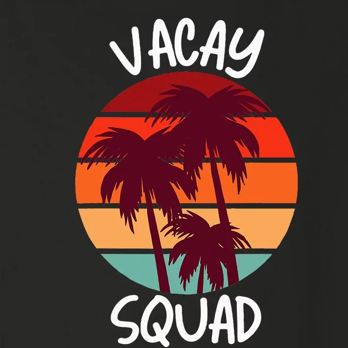 Vacay Squad Summer Vacation Family Friends Trip Palm Trees Toddler Long Sleeve Shirt