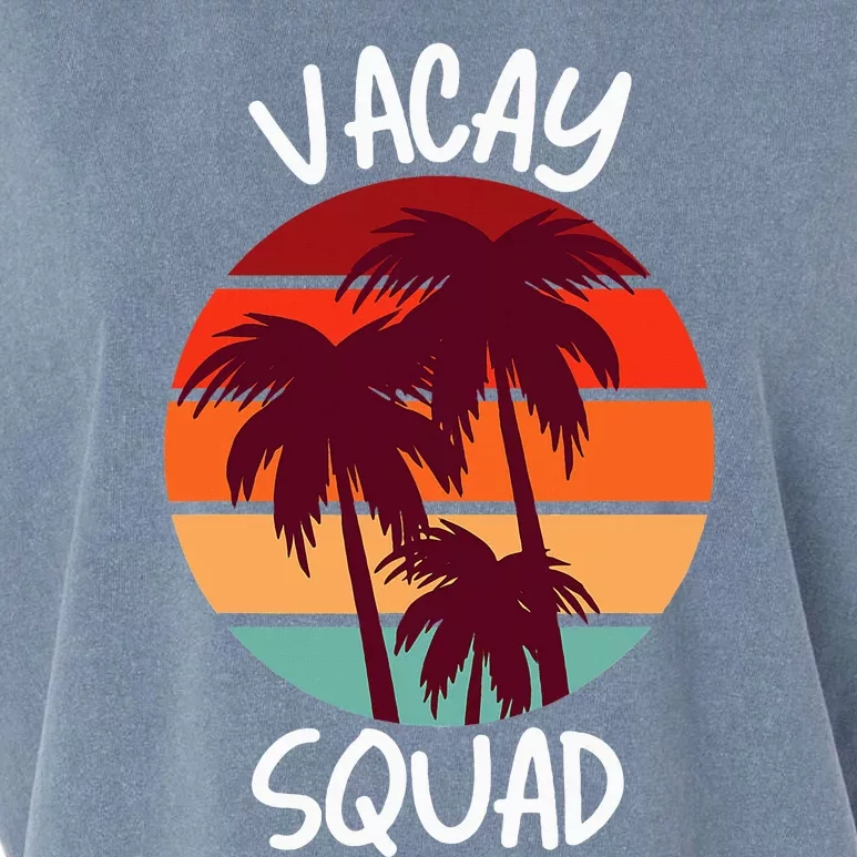 Vacay Squad Summer Vacation Family Friends Trip Palm Trees Garment-Dyed Women's Muscle Tee