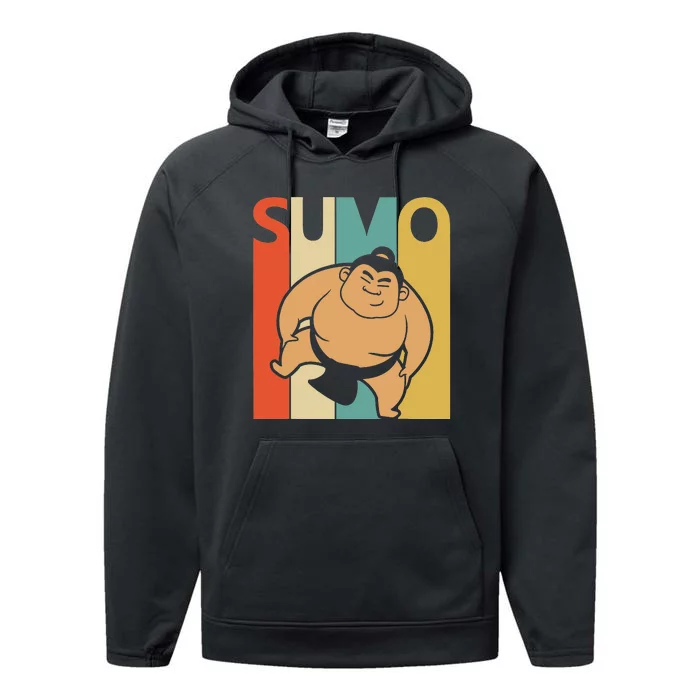 Vintage Sumo  Sumo Wrestling Gift Performance Fleece Hoodie