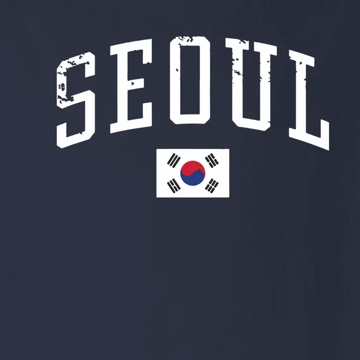 Vintage Seoul South Korea Country Flag Souvenir Vacation Toddler Long Sleeve Shirt