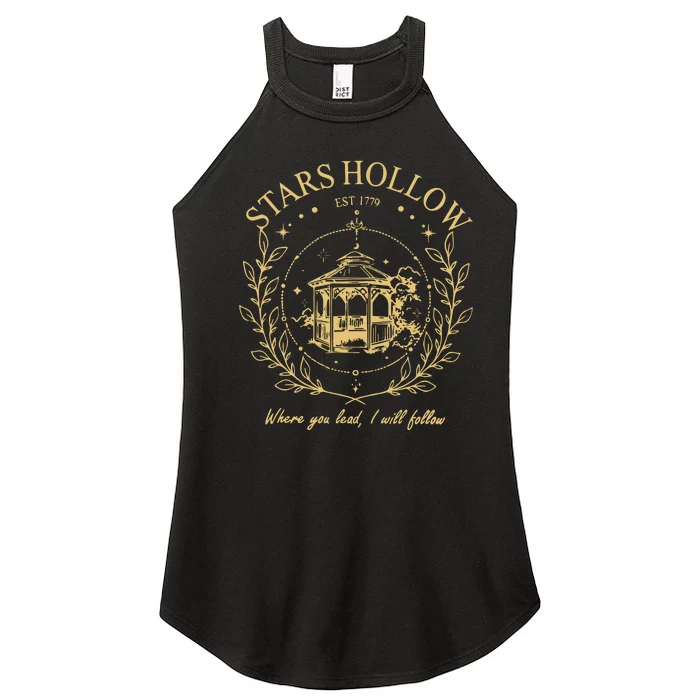 Vintage Style Stars Hallow Women’s Perfect Tri Rocker Tank