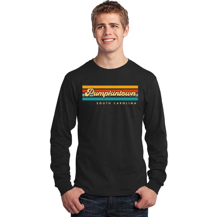 Vintage Sunset Stripes Pumpkintown South Carolina Tall Long Sleeve T-Shirt