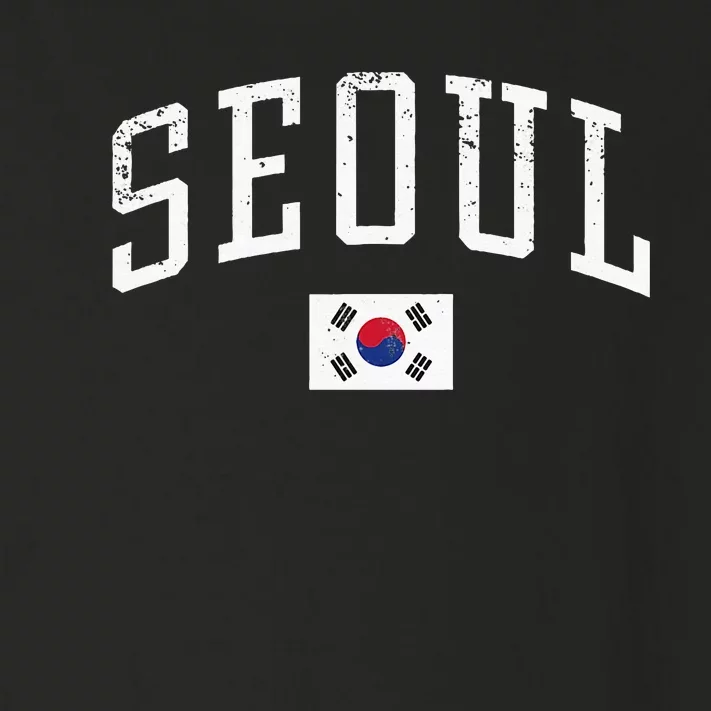 Vintage Seoul South Korea Country Flag Souvenir Vacation Toddler Long Sleeve Shirt