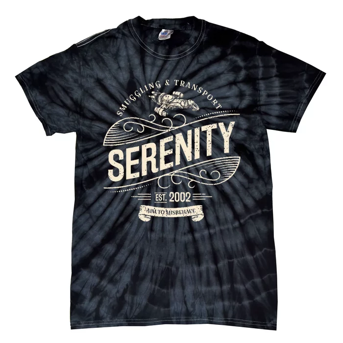 Vintage Serenity Smuggling And Transport Firefly Tie-Dye T-Shirt