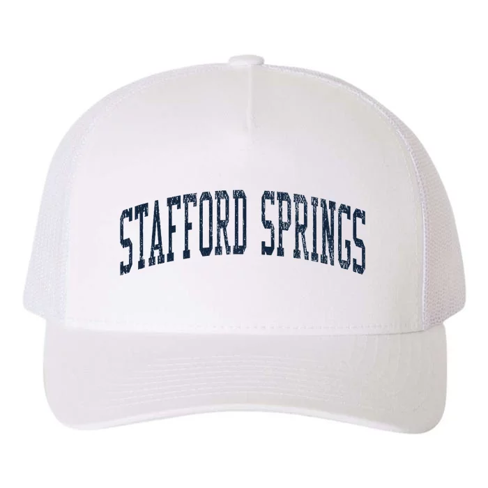 Vintage Stafford Springs Athletic Design Yupoong Adult 5-Panel Trucker Hat