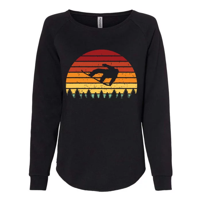 Vintage Sunset Snowboarding Gift For Snowboarders Womens California Wash Sweatshirt