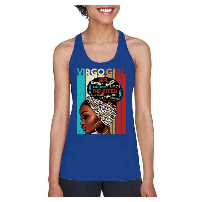 Virgo She Slays And Prays August September Birthday Queen Gift Women's Racerback Tank