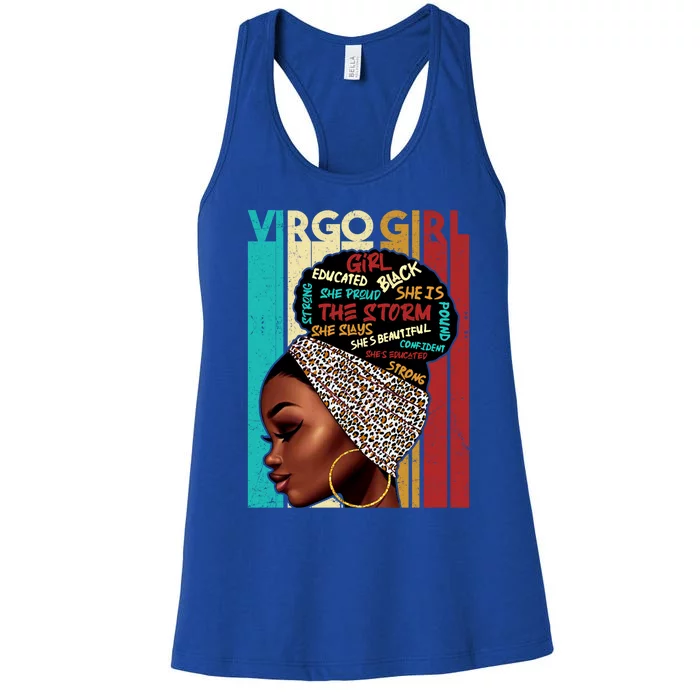 Virgo She Slays And Prays August September Birthday Queen Gift Women's Racerback Tank