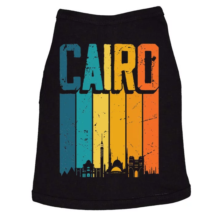 Vintage Sunset Skyline Cairo Egypt Doggie Tank