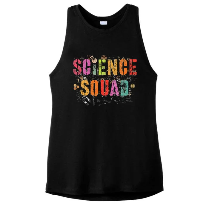 Vintage Science Squad Technology Teacher Team Student Stem Ladies Tri-Blend Wicking Tank